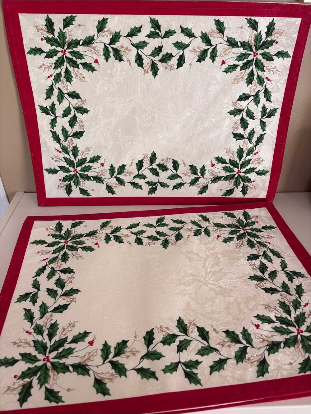Set of 4 Lenox Holiday Placemats